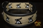 dogs-art Bunnies Martingale Leather Collar - black/black/bunnies