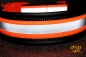 dogs-art Reflective Easy Release Buckle Leather Collar - black/black/orange