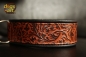 BIG-dog by dogs-art Limited Edition Easy Release Alu Buckle Leather Collar - black/embossed bronze