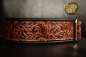 BIG-dog by dogs-art Limited Edition Easy Release Alu Buckle Leather Collar - black/embossed bronze