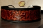BIG-dog by dogs-art Limited Edition Martingale Chain Leather Collar - black/embossed bronze