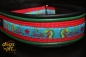 dogs-art TWICE Dragons Martingale Leather Collar - black/green/red/dragons