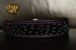 dogs-art Cheetah Martingale Chain Leather Collar - black/purple/cheetah black