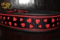 dogs-art Love Martingale Leather Collar - black/red/black