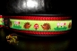 dogs-art Hedgehog Martingale Leather Collar - black/red/hedgehog green