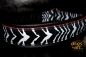 dogs-art Zebra Martingale Leather Collar - black/red/zebra black