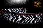 dogs-art Zebra Martingale Leather Collar - black/red/zebra black