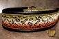 dogs-art Cheetah Martingale Leather Collar - black/sand/cheetah olive