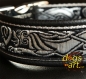 dogs-art Celtic Dragon Easy Release Alu Buckle Leather Collar - black/silver/celtic dragon