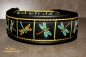 dogs-art Dragonfly Martingale Leather Collar black/yellow/dragonfly