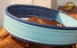 dogs-art TWICE Easy Release Alu Buckle Leather Collar - sparkly blue/light blue