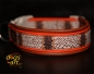 dogs-art Snake Easy Release Buckle Leather Collar - brown/orange/snake brown