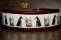 dogs-art Doberman Martingale Chain Leather Collar - burgundy/black/dober