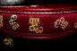 dogs-art Stocking Martingale Leather Collar - burgundy/white/stocking