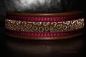 dogs-art Leo Martingale Chain Leather Collar - darkbrown/burgundy/leo burgundy