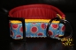dogs-art Dotty Martingale Leather Collar - fire red/sun yellow/dotty