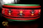dogs-art TWICE Rudi Martingale Chain Leather Collar - green/fire red/black/rudi red