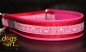 dogs-art Summer Fling pink Martingale Leather Collar - hot pink/red/pink