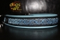 dogs-art Royal Candy Martingale Leather Collar - light blue/black/blue