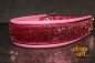 dogs-art Glitter pink Martingale Leather Collar - pink/black/glitter pink