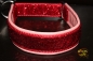dogs-art Glitter Red Martingale Leather Collar - pink/red/glitter red