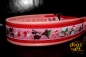 dogs-art Winterfeeling Martingale Leather Collar - pink/red/winterfeeling pink
