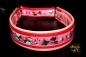 dogs-art Winterfeeling Martingale Leather Collar - pink/red/winterfeeling pink