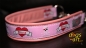 dogs-art Diva Martingale Chain Leather Collar - pink/silver/diva