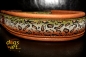 dogs-art Cheetah Easy Release Buckle Leather Collar - pumpkin brown/black/cheetah olive