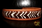 dogs-art Zebra Martingale Chain Leather Collar - pumpkin brown/orange/Zebra brown
