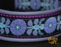 dogs-art Heart Flower Easy Release Buckle Leather Collar - purplegrey/purple/heartflower
