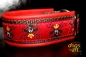 dogs-art Rudi Martingale Leather Collar - fire red/brown/rudi red