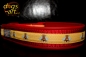 dogs-art Honey Bee Easy Release Buckle Leather Collar - fire red/red-honey bee