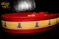 dogs-art Honey Bee Easy Release Buckle Leather Collar - fire red/red-honey bee