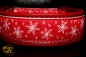 dogs-art Winter Wonderland Martingale Leather Collar - fire red/white/winter wonderland red