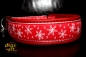 dogs-art Winter Wonderland Martingale Leather Collar - fire red/white/winter wonderland red