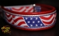 dogs-art US Flag Martingale Leather Collar - red two toned/white/us flag