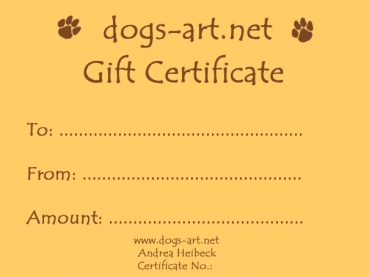 dogs-art Gift Certificate $5